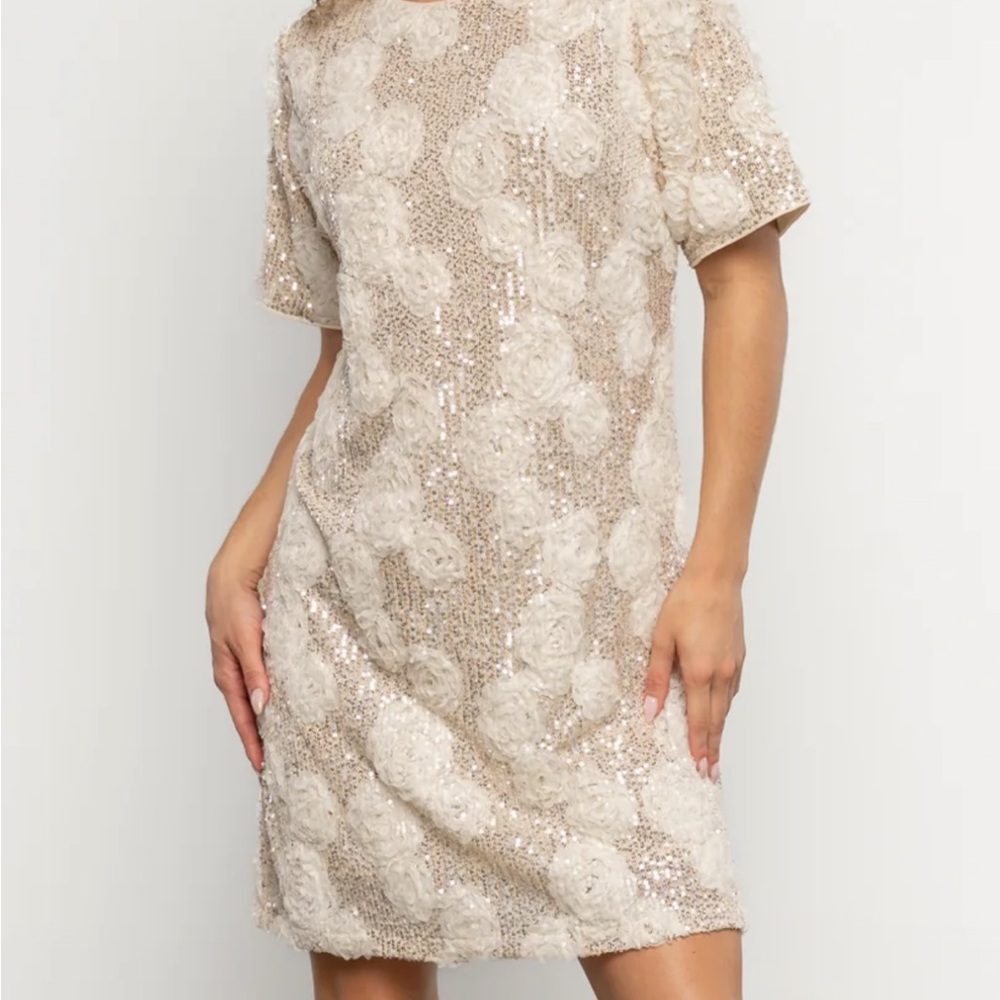 Baltic Born Ivory Sequin Dress